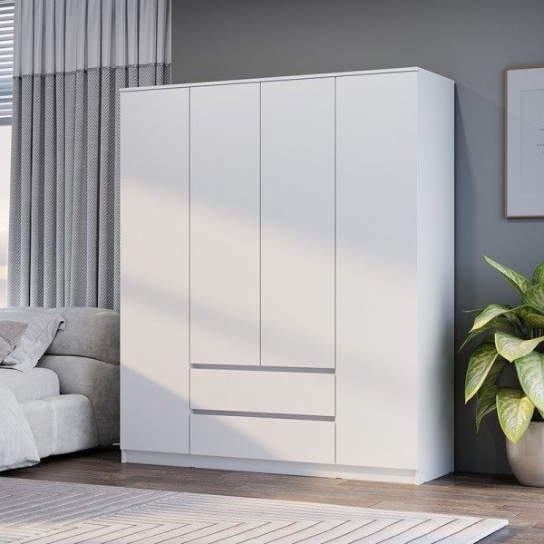 Шкаф 4-х створчатый Симпл ШК-13 Белый (BTS) в ЛНР, Луганске